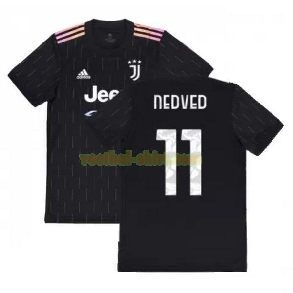 nedved 11 juventus uit shirt 2021 2022 zwart mannen