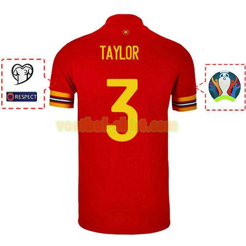 neil taylor 3 wales thuis shirt 2020 mannen