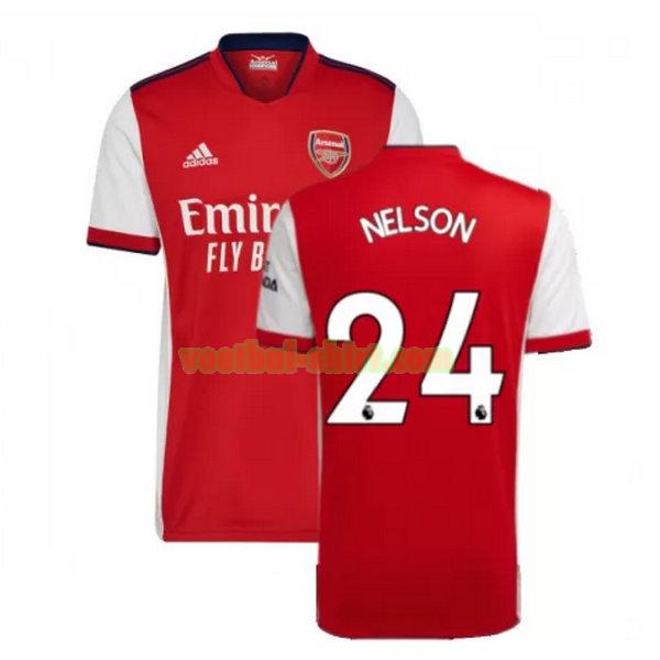 nelson 24 arsenal thuis shirt 2021 2022 rood mannen