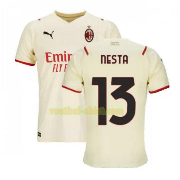 nesta 13 ac milan uit shirt 2021 2022 wit mannen