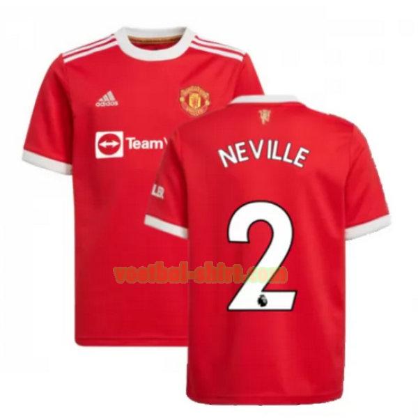 neville 2 manchester united thuis shirt 2021 2022 rood mannen