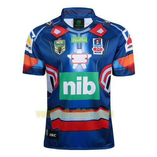 newcastle knights rugby shirt 2017-2018 blauw mannen