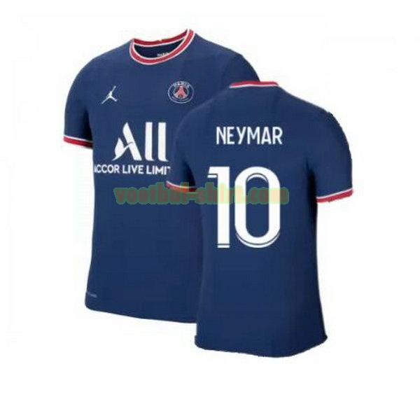 neymar 10 paris saint germain thuis shirt 2021 2022 blauw mannen