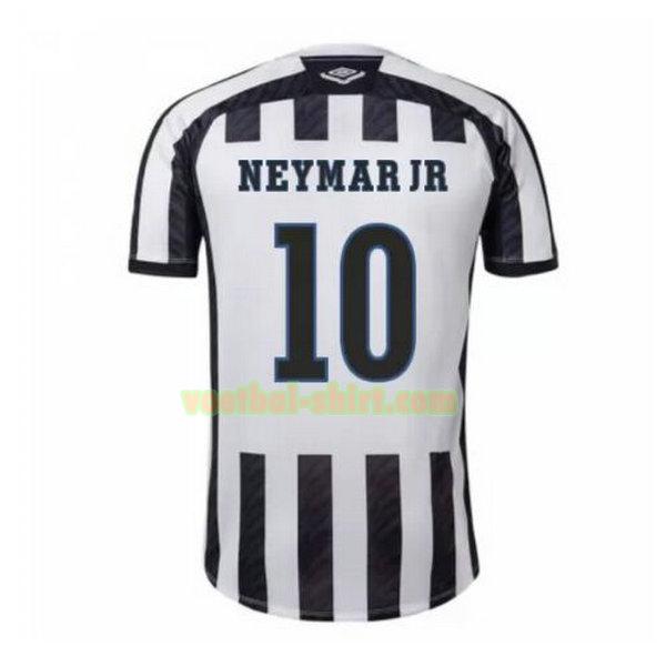 neymar jr 10 santos fc uit shirt 2020-2021 zwart wit mannen