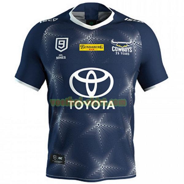 north queensland cowboys 9s shirt 2020 blauw mannen