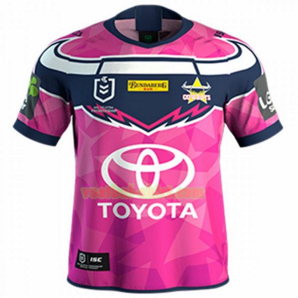 north queensland cowboys commemorative shirt 2019 roze mannen