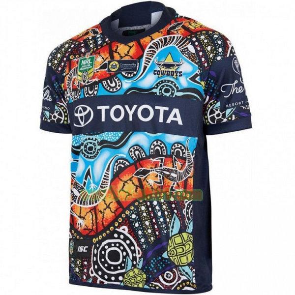 north queensland cowboys ingenous shirt 2018 blauw mannen