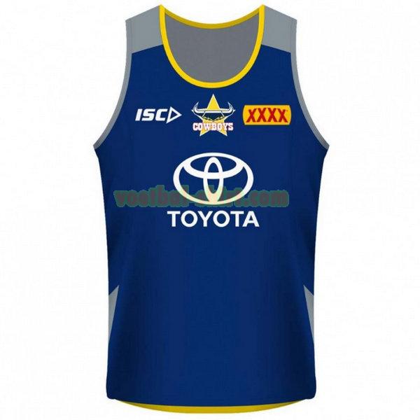 north queensland cowboys opleiding shirt 2018 blauw mannen