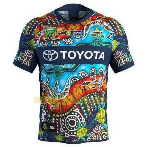 north queensland cowboys rugby shirt 17-18 blauw mannen