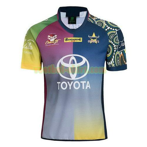 north queensland cowboys rugby shirt 18-19 blauw mannen