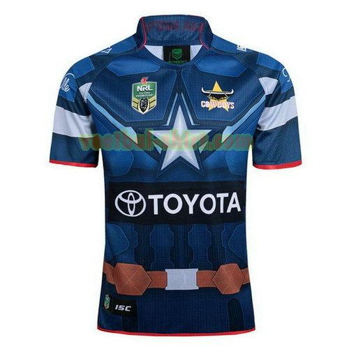 north queensland cowboys rugby shirt blauw mannen