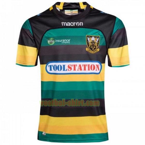 northampton saints thuis shirt 2017-2018 zwart mannen