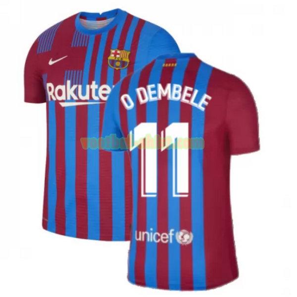 o dembele 11 barcelona thuis shirt 2021 2022 rood wit mannen