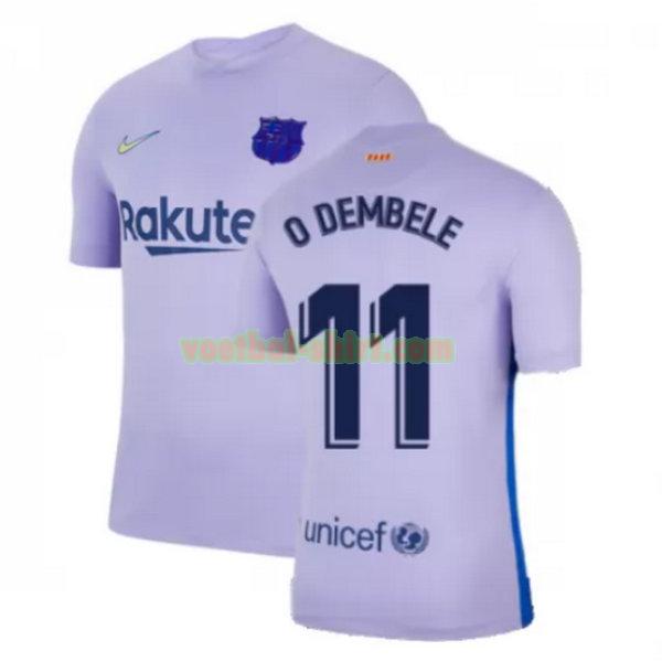 o dembele 11 barcelona uit shirt 2021 2022 geel mannen