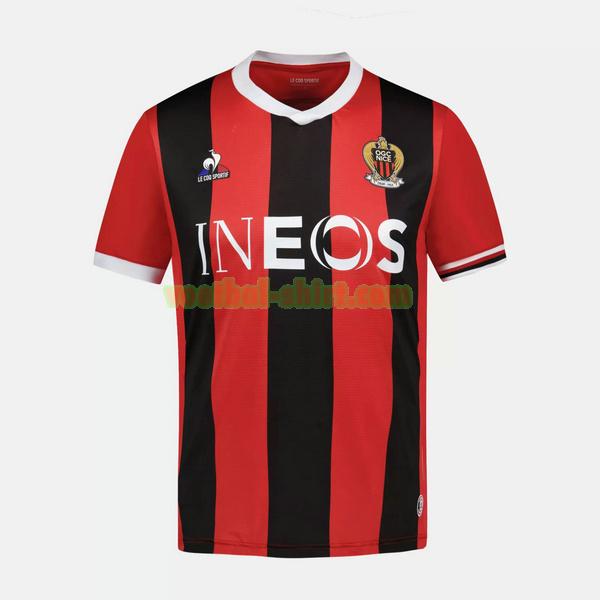 ogc nice thuis shirt 2023 2024 thailand rood zwart mannen