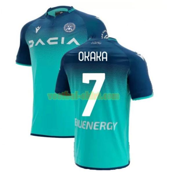 okaka 7 udinese uit shirt 2021 2022 groen mannen