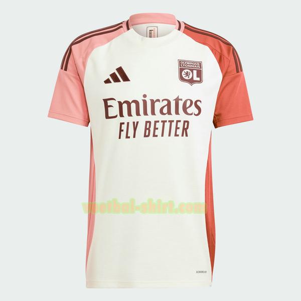 olympique lyon 3e shirt 2024 2025 thailand wit oranje mannen