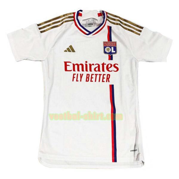 olympique lyon thuis voetbalshirt 2023 2024 thailand wit mannen