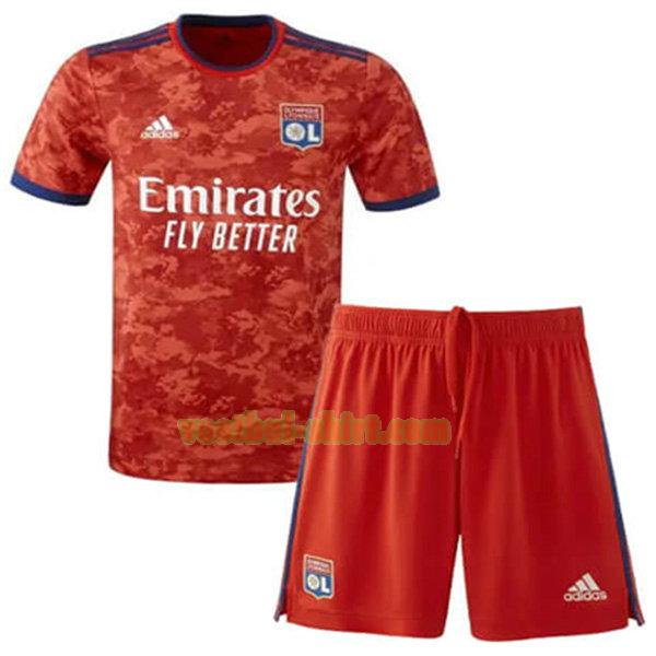 olympique lyon uit shirt 2021 2022 rood kinderen