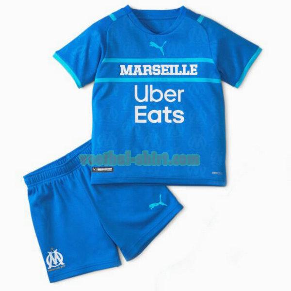olympique marseille 3e shirt 2021 2022 blauw kinderen