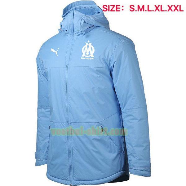olympique marseille jasje donsjack 2020 2021 blauw mannen