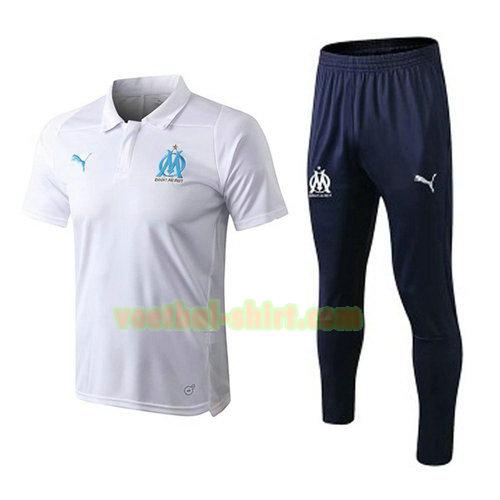 olympique marseille set poloshirt 2018-2019 wit mannen