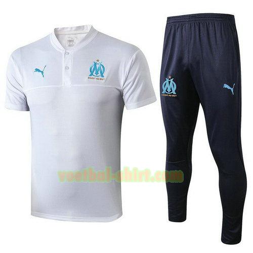 olympique marseille set poloshirt 2019-2020 wit mannen