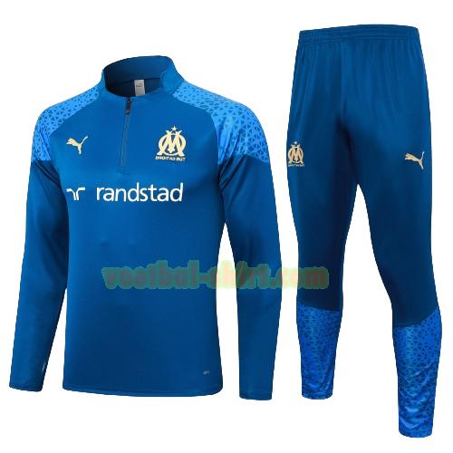 olympique marseille set trainingspak 2023 2024 blauw kinderen