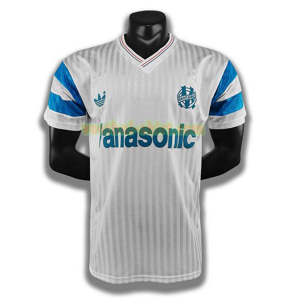 olympique marseille thuis player shirt 1990 zwart mannen