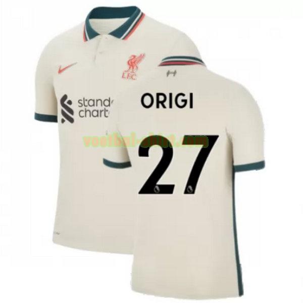 origi 27 liverpool uit shirt 2021 2022 geel mannen