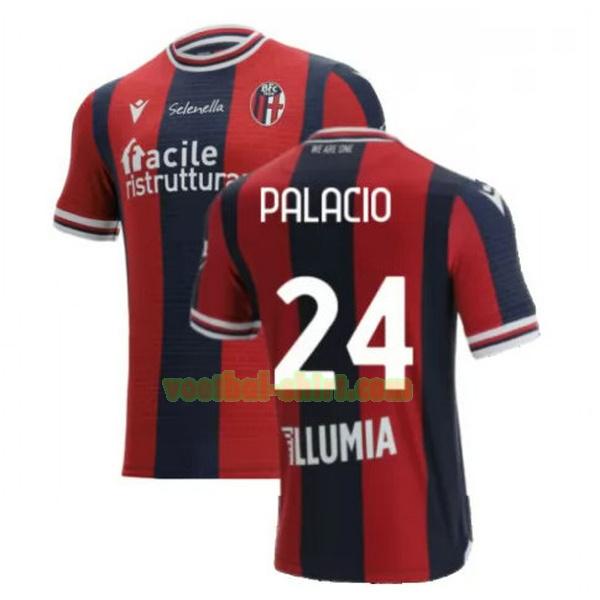 palacio 24 bologna thuis shirt 2021 2022 rood blauw mannen