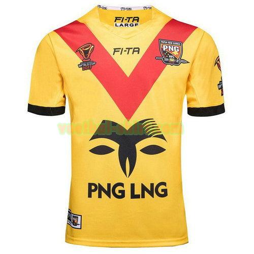 papúa nueva guinea thuis rugby shirt 2017-2018 geel mannen