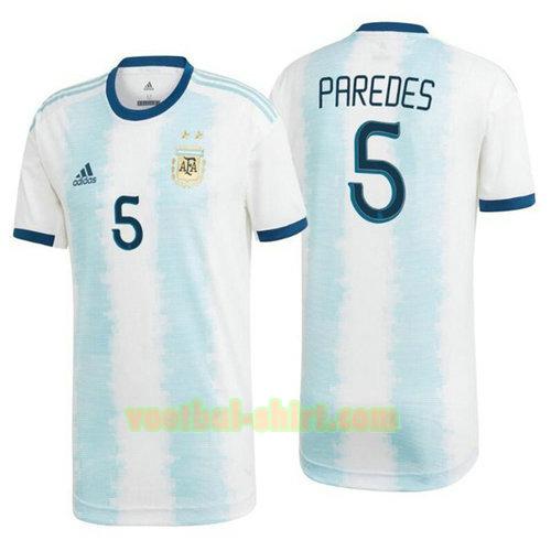 paredes 5 argentinië thuis shirt 2020 mannen