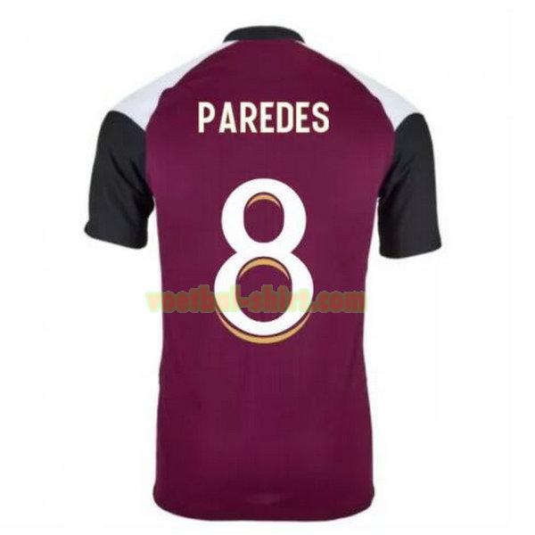 paredes 8 paris saint germain 3e shirt 2020-2021 purper mannen