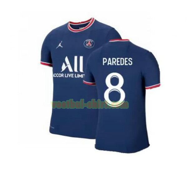 paredes 8 paris saint germain thuis shirt 2021 2022 blauw mannen