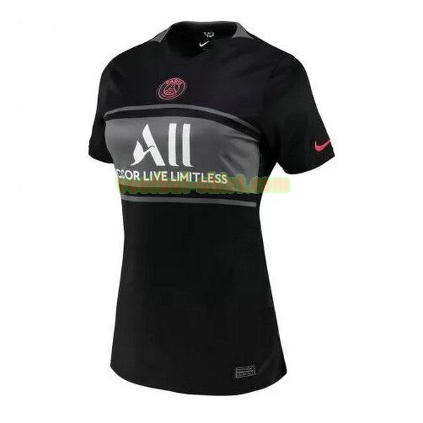 paris saint germain 3e shirt 2021 2022 zwart dames