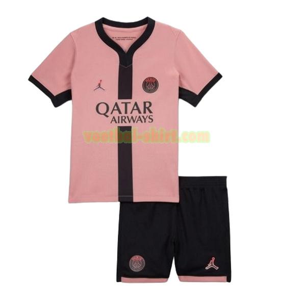 paris saint germain 3e shirt 2024 2025 roze kinderen