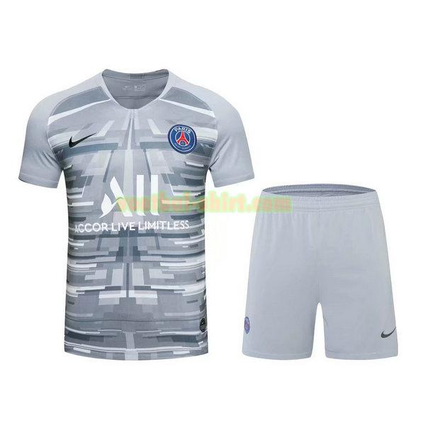 paris saint germain doelman shirts+pantalón 2021 grijs mannen