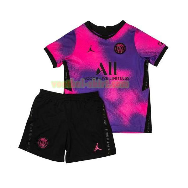 paris saint germain fourth shirt 2020 2021 purper kinderen