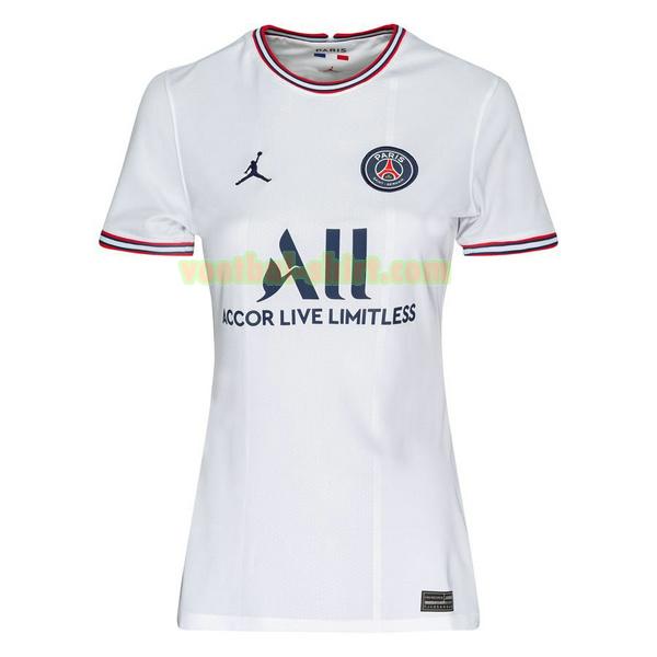 paris saint germain fourth shirt 2021 2022 wit dames