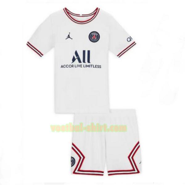 paris saint germain fourth shirt 2021 2022 wit kinderen