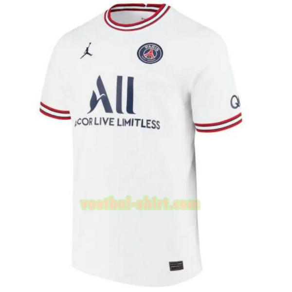 paris saint germain fourth shirt 2021 2022 wit mannen