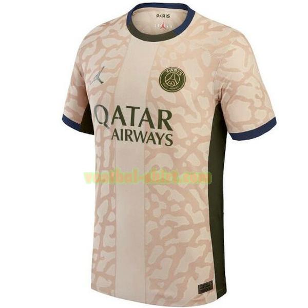 paris saint germain fourth shirt 2023 2024 geel mannen