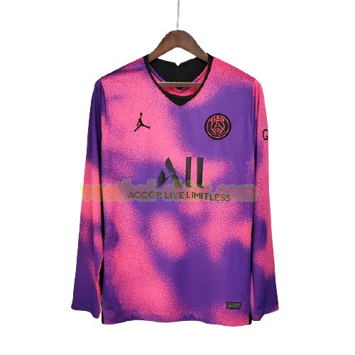 paris saint germain lange mouwen fourth shirt 2021 purper mannen