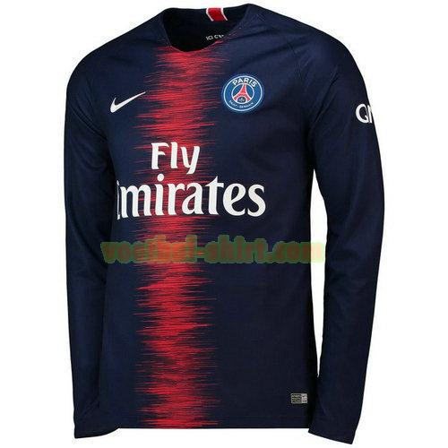 paris saint germain lange mouwen thuis shirt 2018-2019 mannen