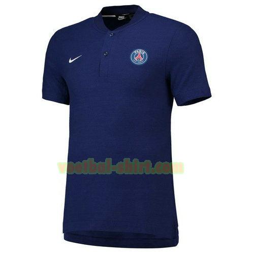 paris saint germain poloshirt 2018-2019 blauw mannen