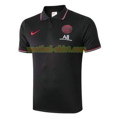 paris saint germain poloshirt 2019-2020 rood zwart mannen