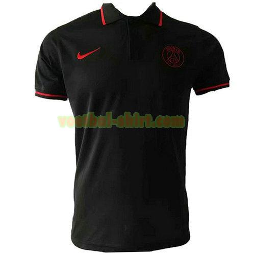 paris saint germain poloshirt 2019-2020 zwart rood mannen