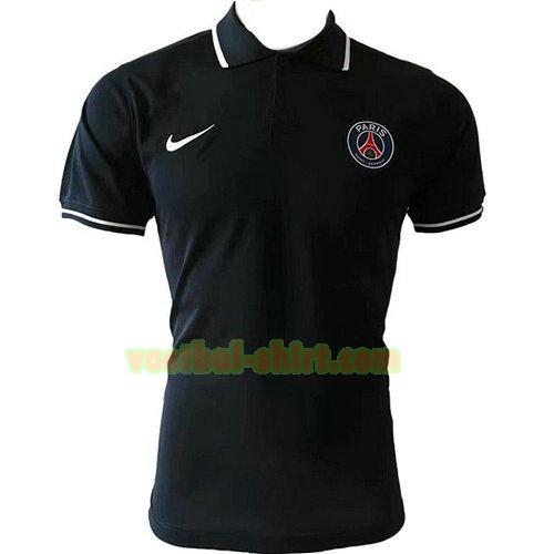 paris saint germain poloshirt 2019 2020 zwart wit mannen