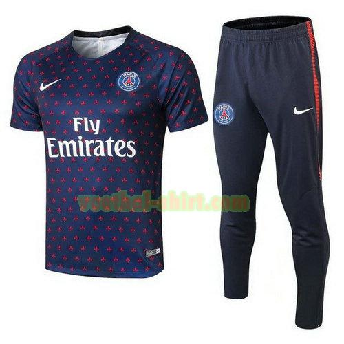 paris saint germain set opleiding 2018-2019 blauw mannen